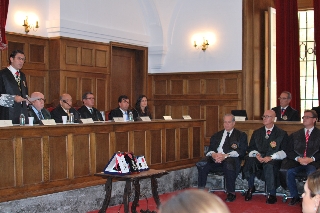 El presidente del alto tribunal de la Región de Murcia, durante su intervención